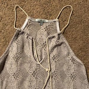 Grey tank top, lace, M.